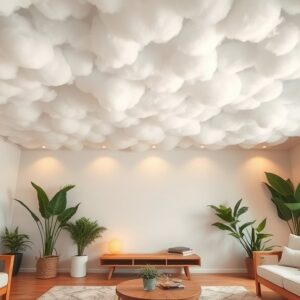 Verhoog je wooncomfort met een rustgevend wolkenplafond